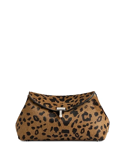 Toteme Mini T Lock Calf Hair Clutch