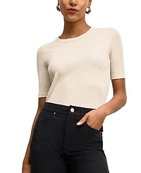 M. m.LaFleur Chana Fitted Organic Ribbed Pima Cotton T-Shirt