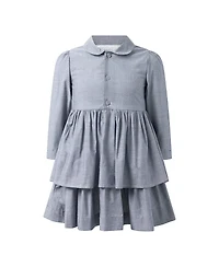 Rachel Riley Girls' Chambray Shirt Dress - Little Kid, Big Kid