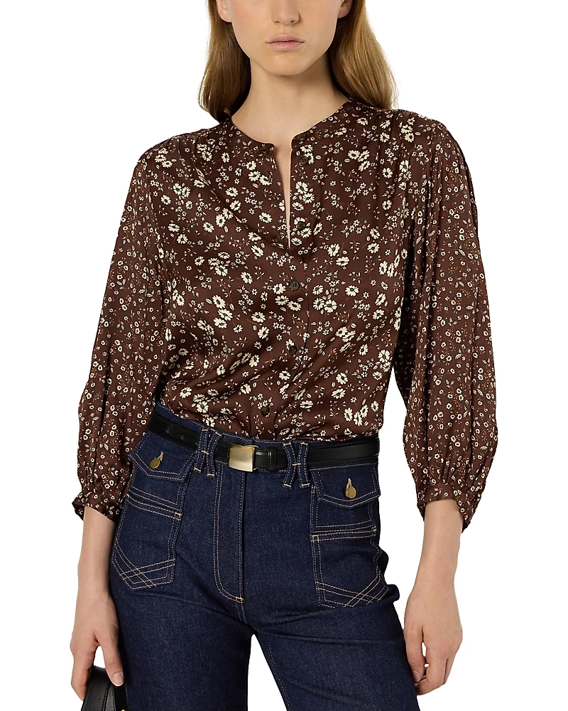 Gerard Darel Anaelle Puff Sleeve Blouse