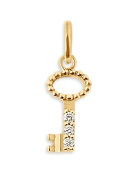 Gigi Clozeau 18K Yellow Gold Pirate Diamond Accent Key Pendant, 0.03 tcw