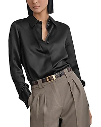 Reiss Ameria Silk Satin Shirt