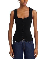 Staud Marisa Square Neck Vest