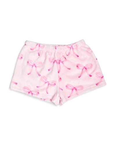 Omg Accessories Girls' Bow Cozy Pajama Shorts