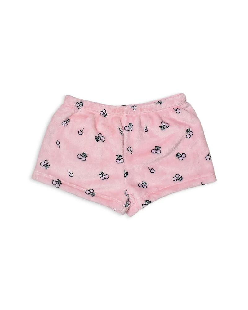 Omg Accessories Girls' Cherry Print Pajama Shorts - Big Kid