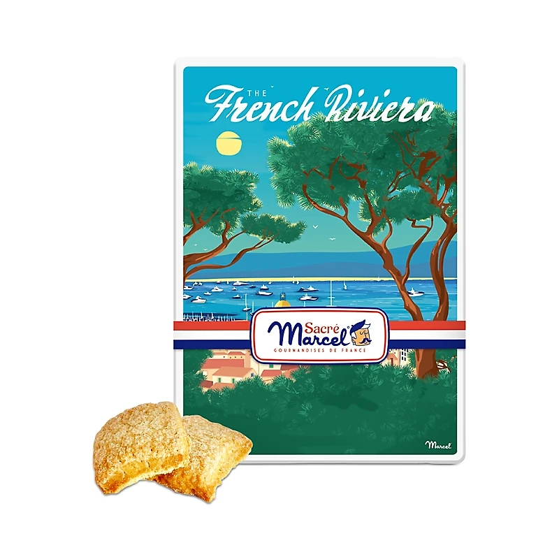 Maxim's De Paris French Riviera Lemon Canistrelli Cookies Tin