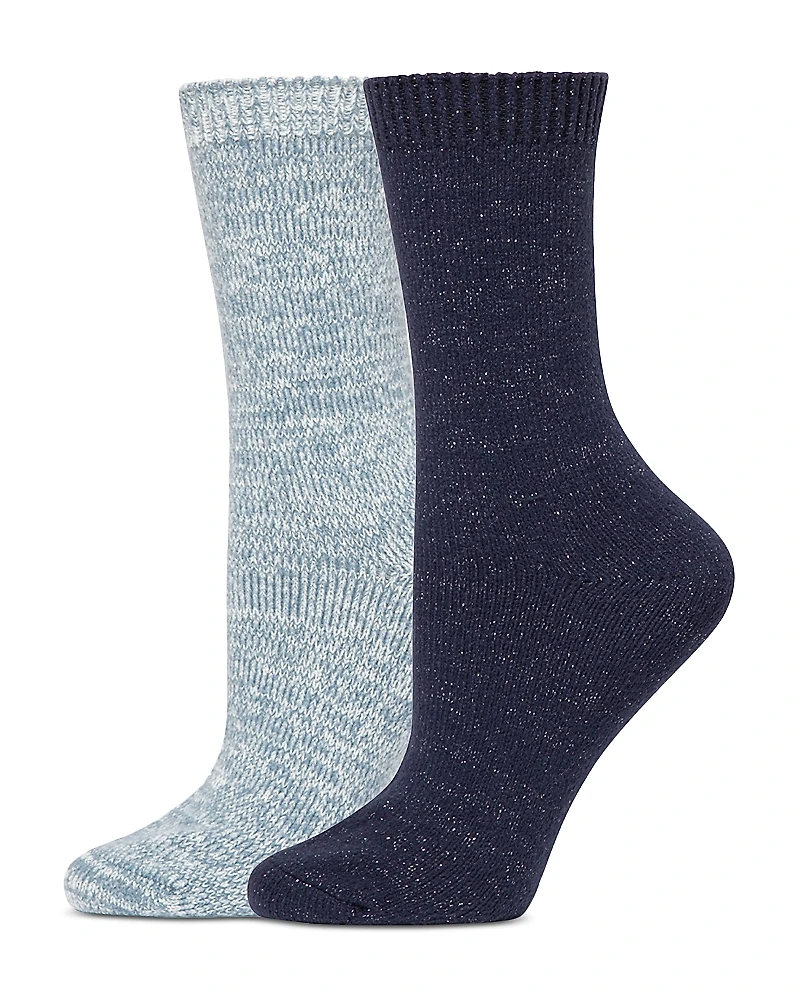 Hue Sparkle Marled Crew Socks, Pack of 2