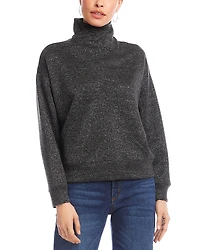 Karen Kane Long Sleeve Faux Wrap Turtleneck Sweater
