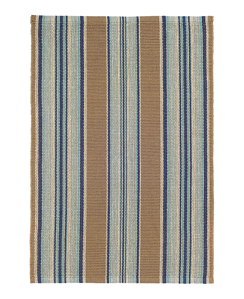 Dash Albert by Annie Selke DA142 Blue Heron Stripe Indoor/Outdoor Area Rug
