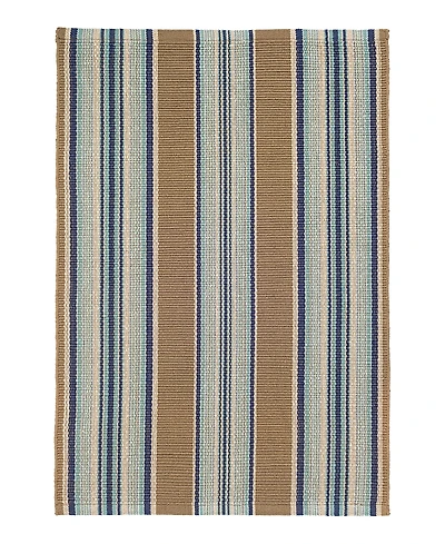 Dash Albert by Annie Selke DA142 Blue Heron Stripe Indoor/Outdoor Area Rug