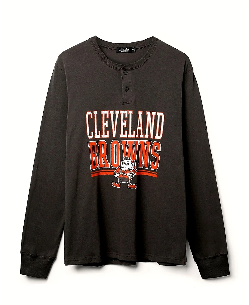 Junk Food Clothing Unisex Nfl Cleveland Browns Long Sleeve Henley