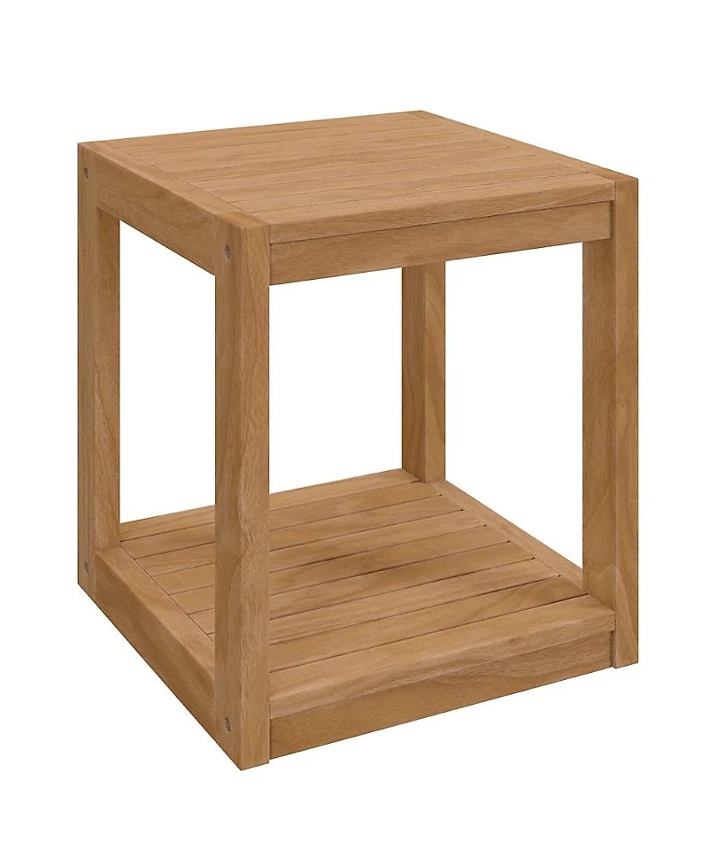 Modway Carlsbad Teak Wood Outdoor Patio Side Table