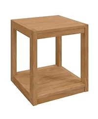 Modway Carlsbad Teak Wood Outdoor Patio Side Table