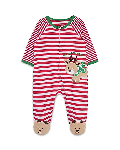 Little Me Boys' Reindeer Stripe Footie - Baby