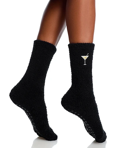 Pj Salvage Cozy Grippers Crew Socks