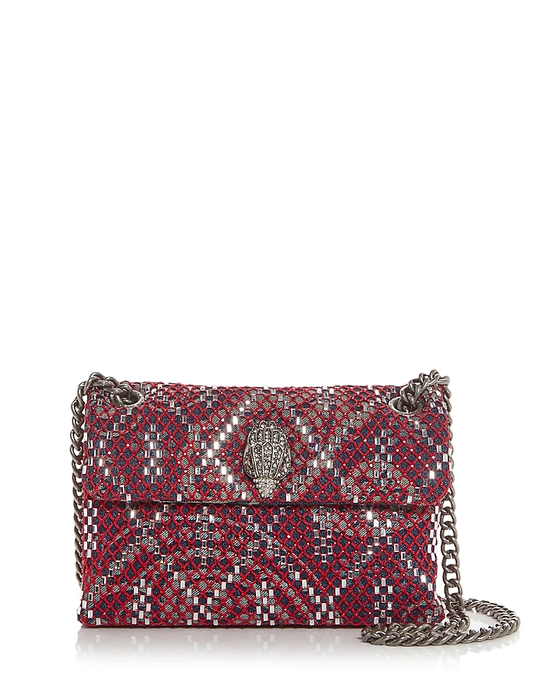 Kurt Geiger London Soft Mini Kensington Woven Embellished Crossbody Bag