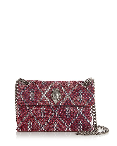 Kurt Geiger London Soft Mini Kensington Woven Embellished Crossbody Bag