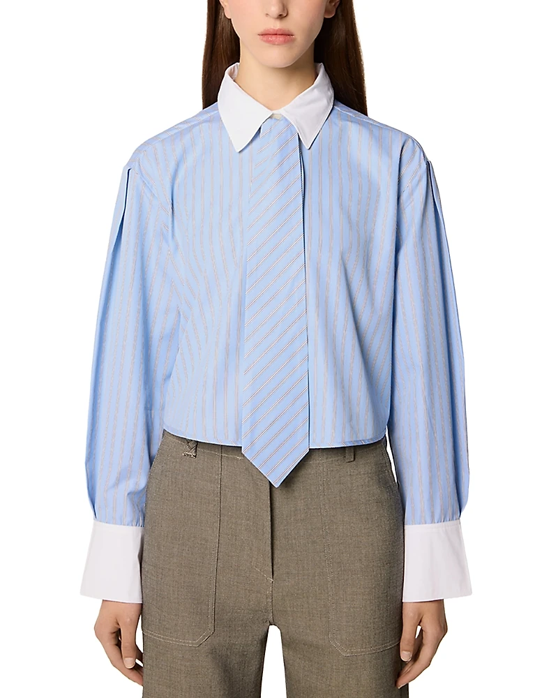 TRESSE Cropped Shirt with Tie