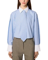 TRESSE Cropped Shirt with Tie