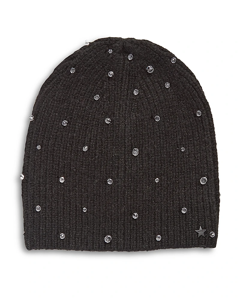 Jocelyn Crystal Bead Rib Knit Hat