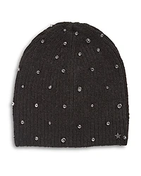 Jocelyn Crystal Bead Rib Knit Hat