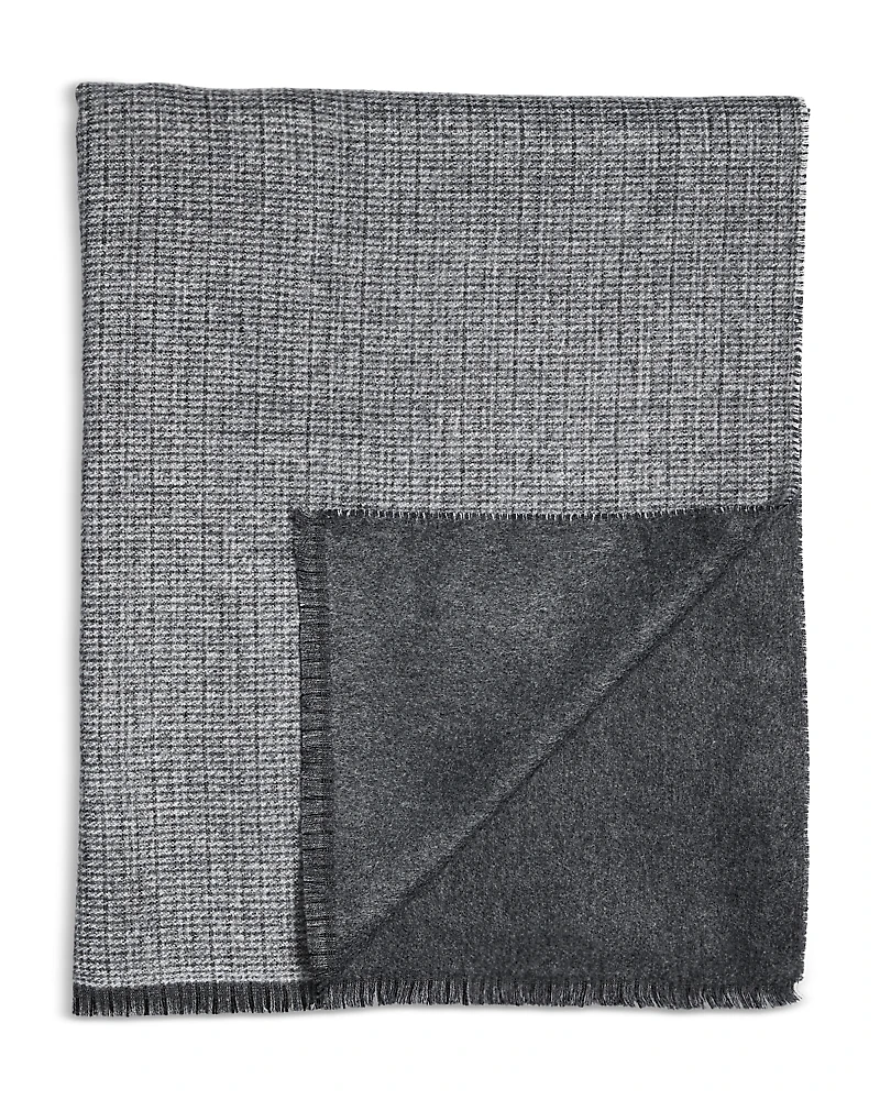 The Men's Store at Bloomingdale's Reversible Tweed Scarf with Cut Fringe