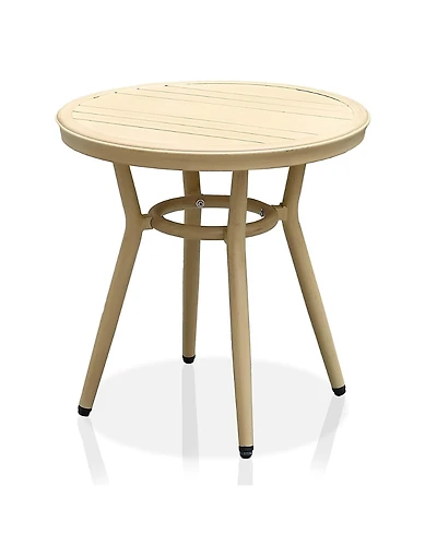 Furniture of America Meri Aluminum Patio Round Side Table