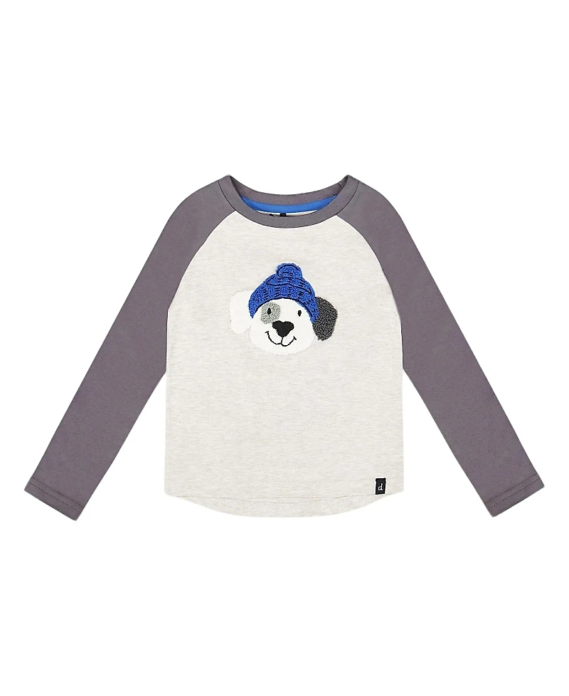 Deux par Boys' Raglan Sleeve Organic Cotton Jersey Tee - Little Kid, Big Kid