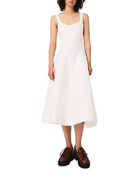 Maje Rorsya Pointelle Knit Midi Dress