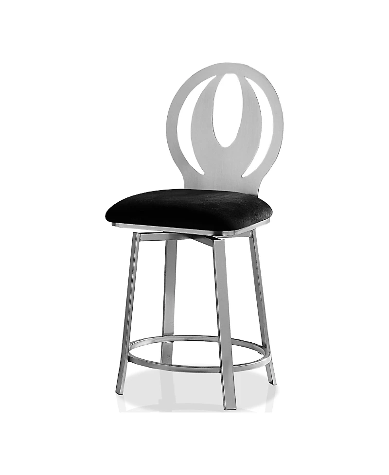 Furniture of America Seneca -inch Microfiber Swivel Barstools with Steel Frame