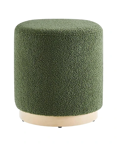 Modway Tilden 16 Round Sherpa Upholstered Ottoman