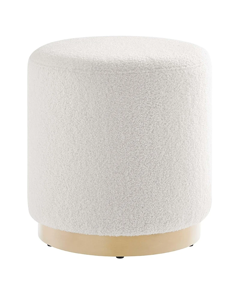 Modway Tilden 16 Round Sherpa Upholstered Ottoman