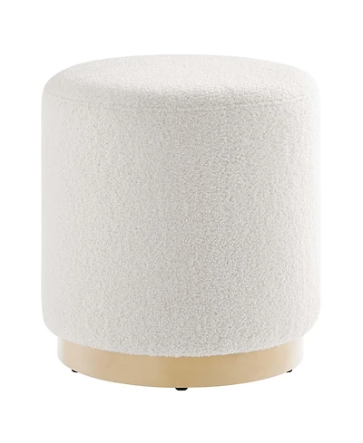 Modway Tilden 16 Round Sherpa Upholstered Ottoman
