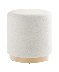 Modway Tilden 16 Round Sherpa Upholstered Ottoman