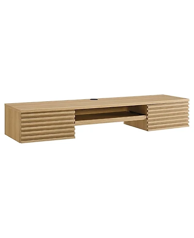 Modway Render Wall Mount Wood Office Desk