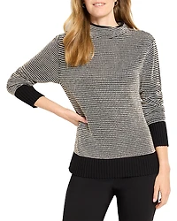 Nic+Zoe Funnel Neck Pixel Knit Sweater