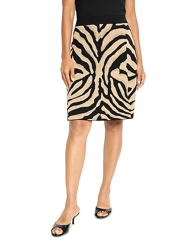 Nic+Zoe Animal Jacquard Knit Skirt
