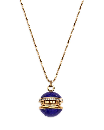 Roberto Coin Lapis Lazuli & Diamond Bead Pendant Necklace
