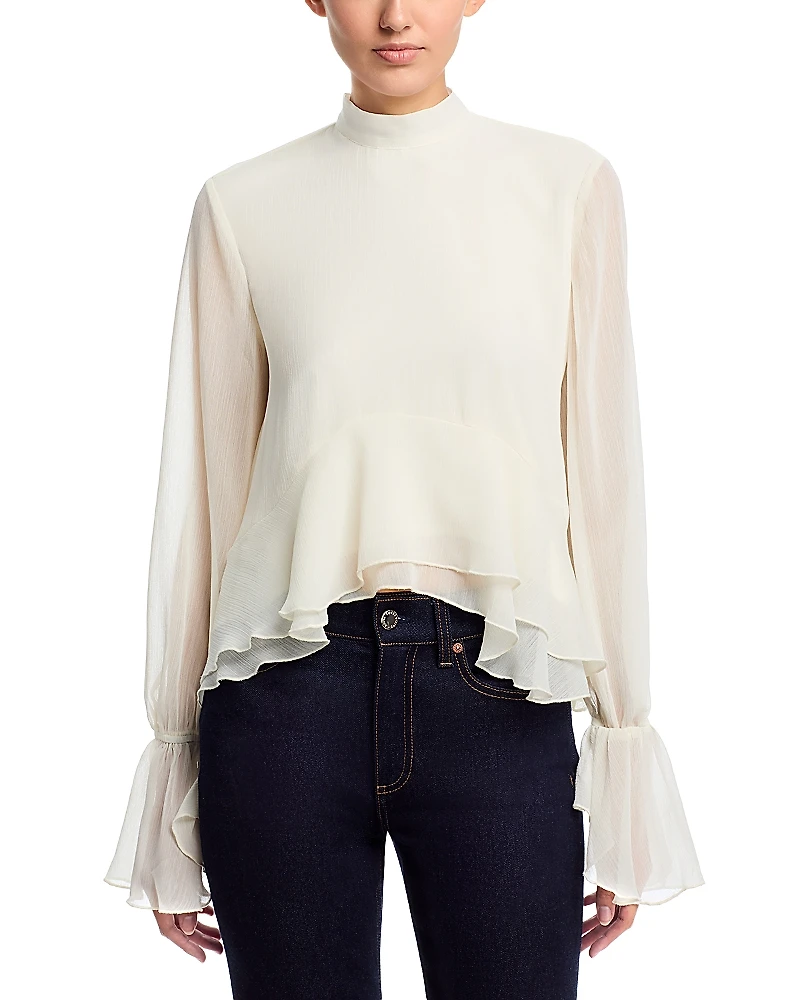 Area Stars Ruffle Trim Top
