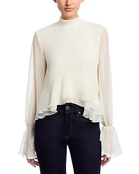 Area Stars Ruffle Trim Top