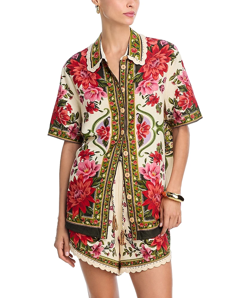 Farm Rio Wonder Button Front Shirt
