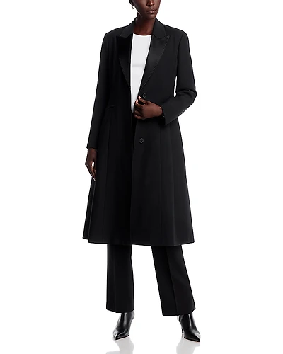 Lafayette 148 New York Fit & Flare Tuxedo Coat