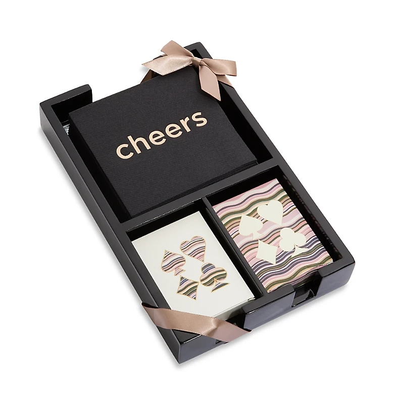 Lined Design Game Time Card and Napkin Set