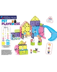Magna-Tiles Pet Playhouse Magnetic Construction Set, 50-Piece - Ages 3+