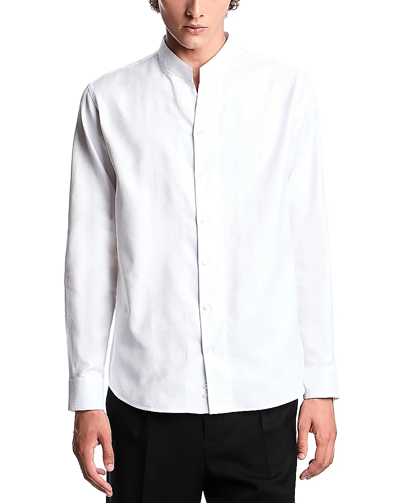 Emporio Armani Textured Cotton Shirt