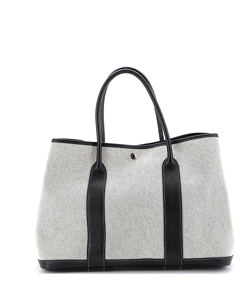 Pre-Owned HERMES Garden Party Tote Toile and Leather