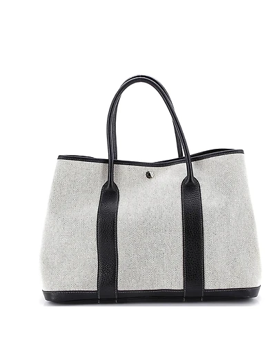 Pre-Owned HERMES Garden Party Tote Toile and Leather