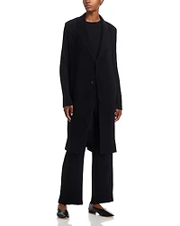 Issey Miyake Hatching Pleats Coat