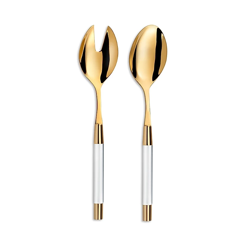 Capdeco Zoe Gold Tone Salad Servers