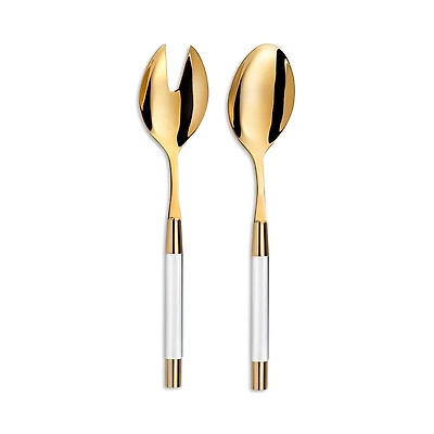 Capdeco Zoe Gold Tone Salad Servers